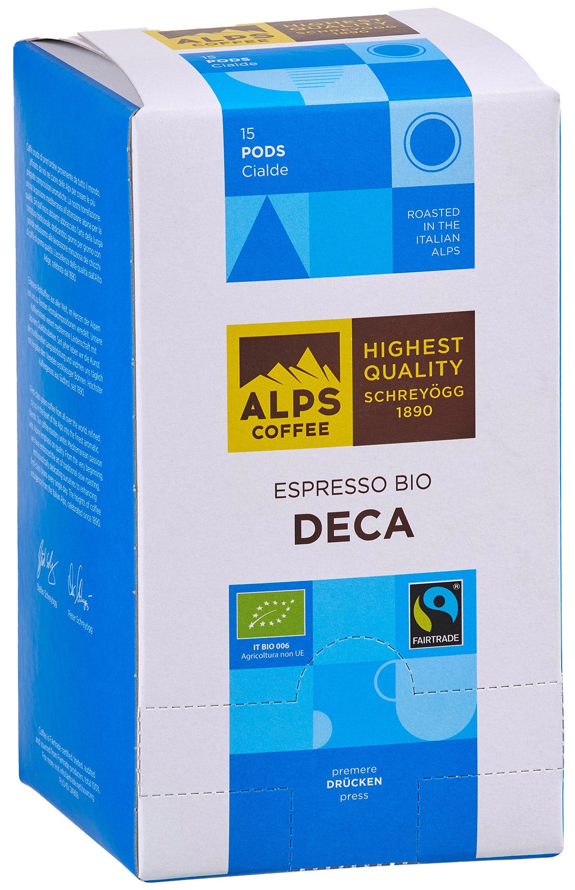ESE Pods ESPRESSO BIO DECA - Alps Coffee 