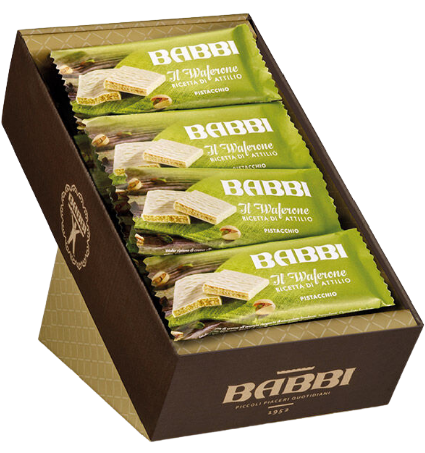 Babbi Waferone Pistachio Display