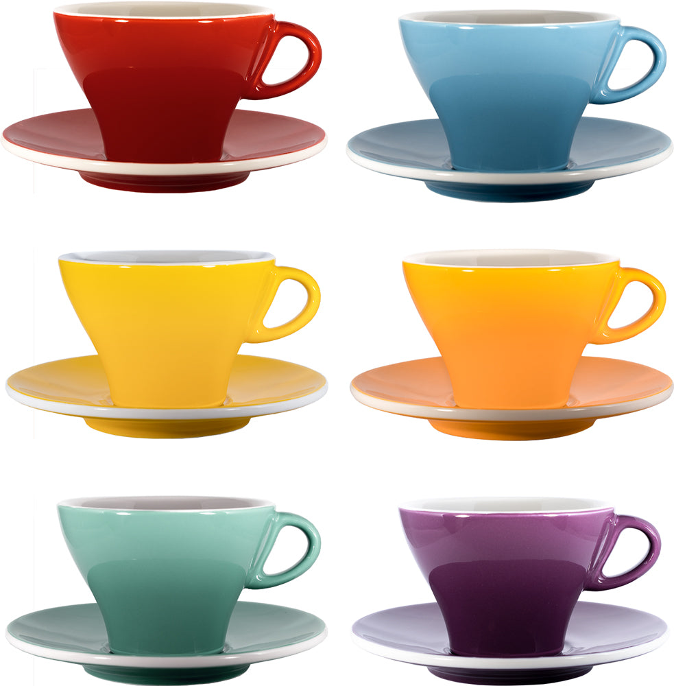 Bunte Milchkaffeetassen Set 6 Stück