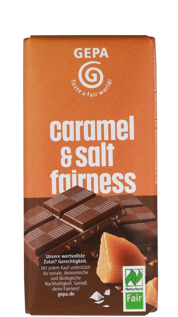 GEPA BIO Chocolate Caramel Salt 40g bar
