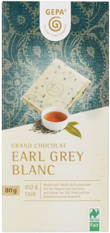White chocolate bar with Earl Grey tea - GEPA Organic
