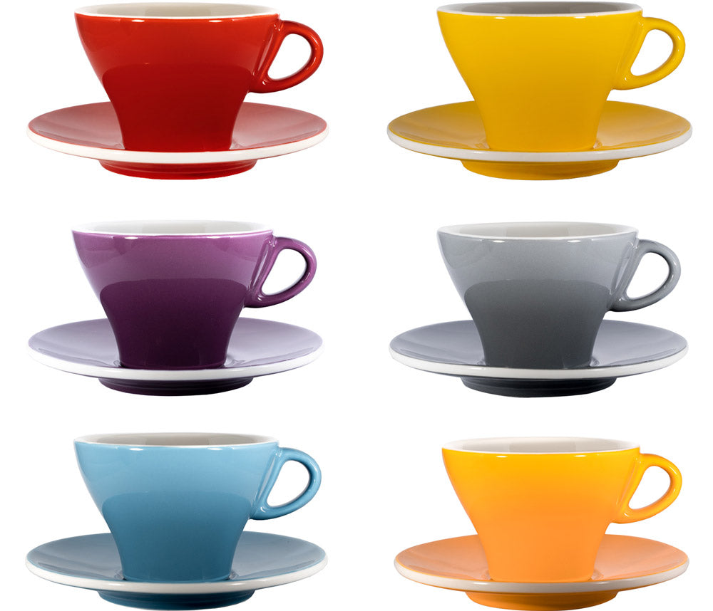 Bunte Milchkaffeetassen Set 6 Stück