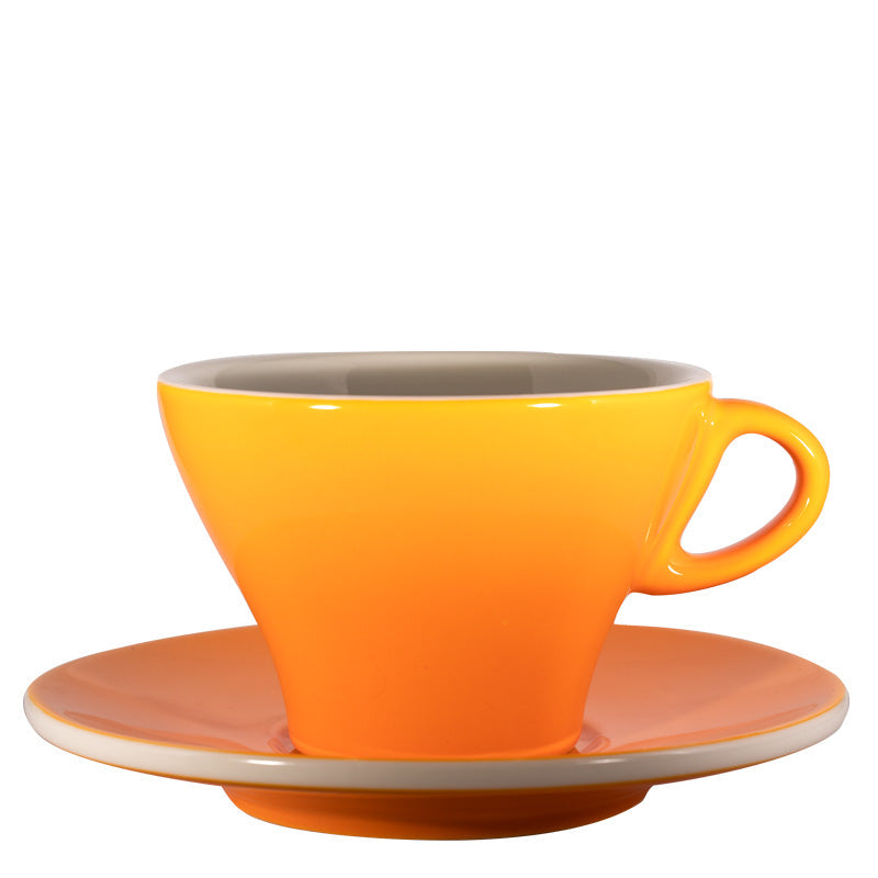 Milchkaffeetasse bunt - Kurkuma