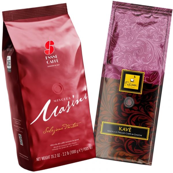 Probierset Maestro, 2x 1000g ganze Bohne, Essse Masini, Filicori Zecchini Kave