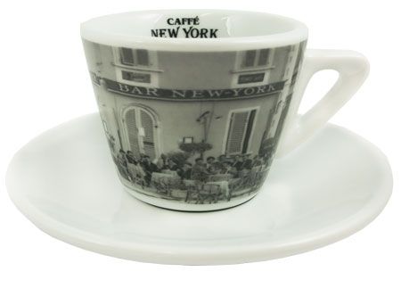 Caffe New York Cappuccinotasse Bar-Motiv
