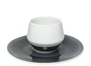 Espresso cup white and grey "Maniko" - Club House Espresso cup white and grey "Maniko" - Club House