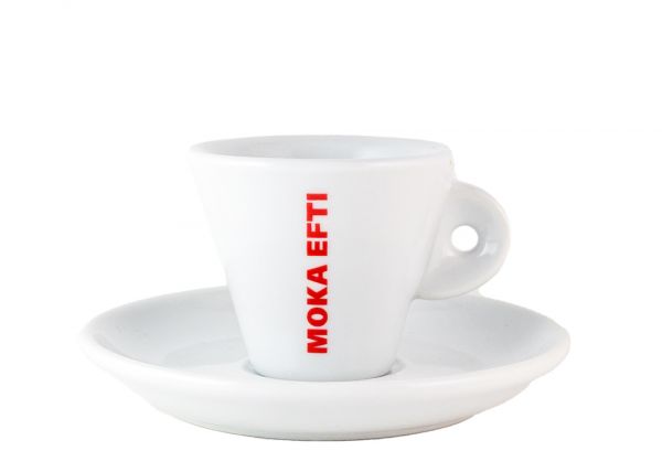 Moka Efti Espressotasse - Weiß mit dem klassischen Logo