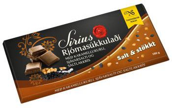 Milk chocolate bar with salted caramel, liquorice and sea salt - Noi Sirius