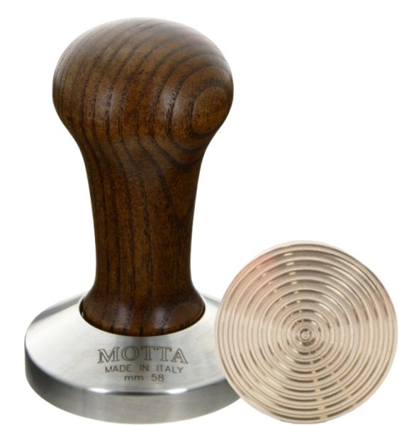 Stainless steel tamper WAVE with wooden handle – Motta