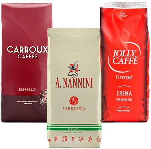 Probierset - Jolly, Carroux, Nannini - 1,5kg Kaffee