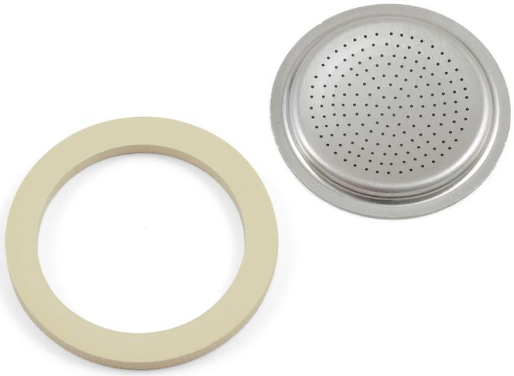 Bialetti Gaskets and Filters for Stainless Steel Espresso Pots 4 cups