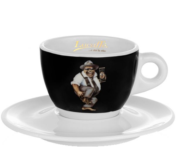 Lucaffe Cappuccinotasse Schwarz